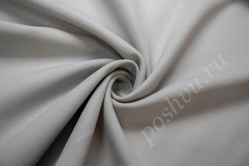 Пальтовая двухсторонняя ткань серого цвета (456г/м2)
