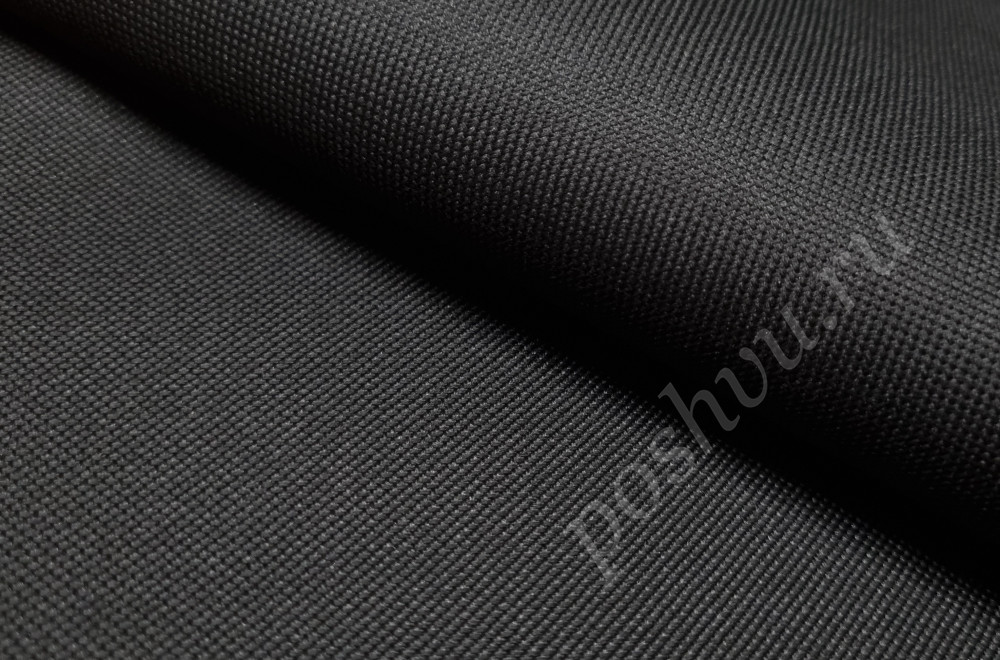 Ткань Оксфорд однотонный ПВХ 600D, цвет черный, 290 гр/м2