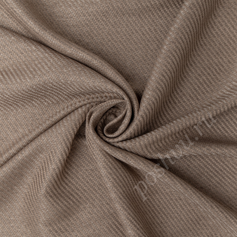 Портьерная ткань твид ARIS серо-коричневого цвета