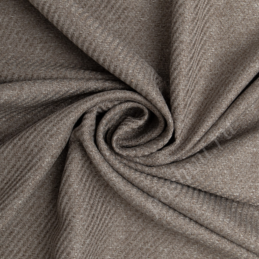 Портьерная ткань твид ARIS серо-песочного цвета