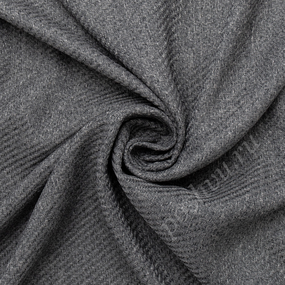 Портьерная ткань твид ARIS серого цвета