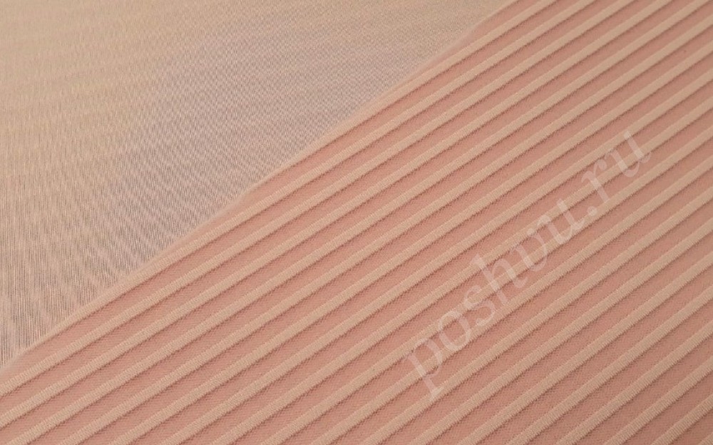 Ткань неопрен Stripe персикового цвета