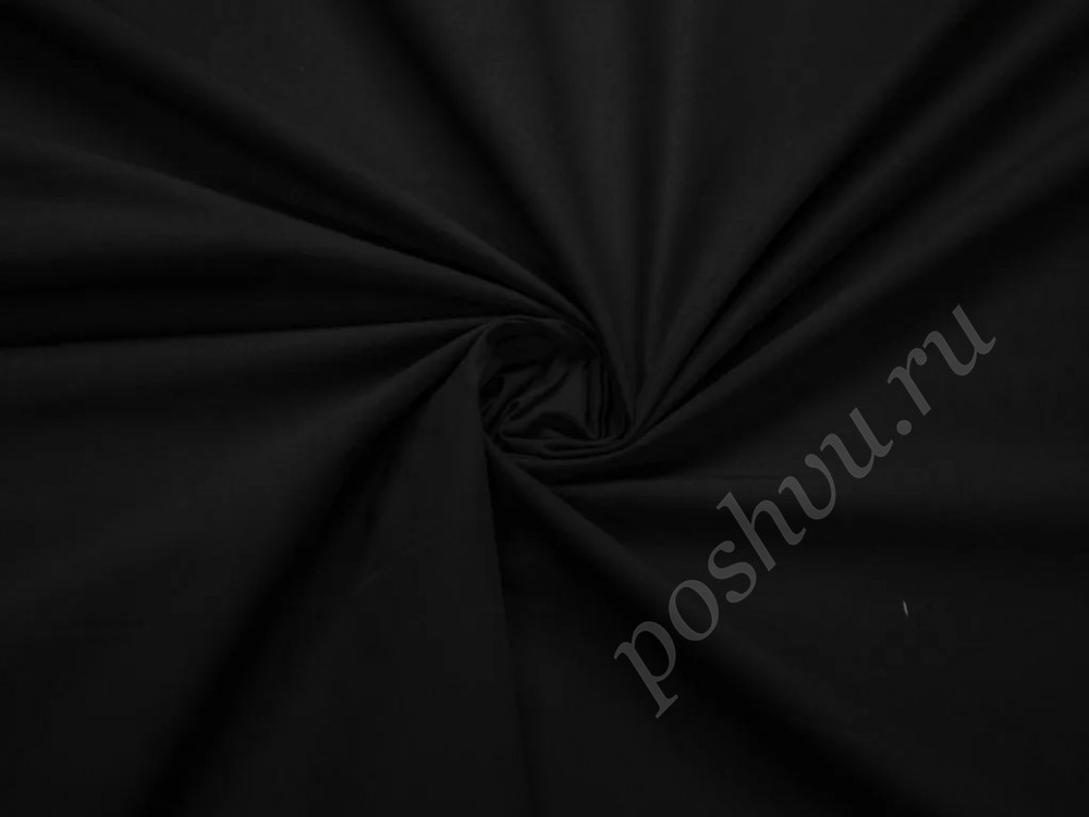 Сорочечная ткань классическая черного цвета (147г/м2)
