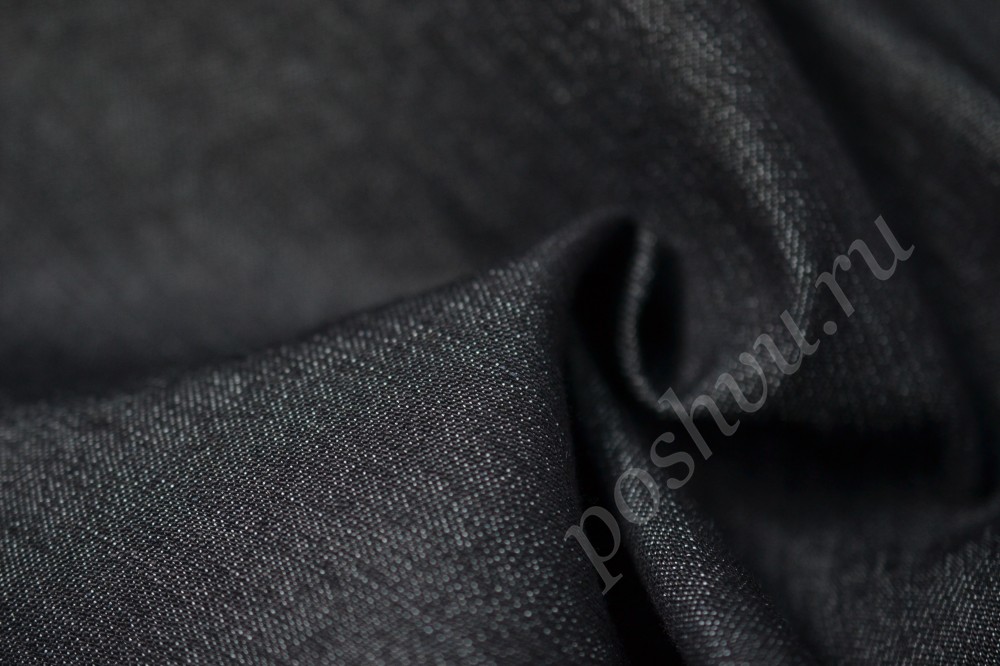 Ткань джинсовая серо-черный меланж