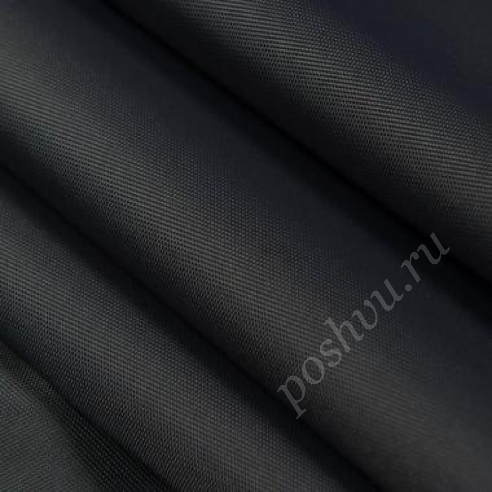Ткань Оксфорд однотонный ПВХ 600D, цвет темно-серый, 290гр/м