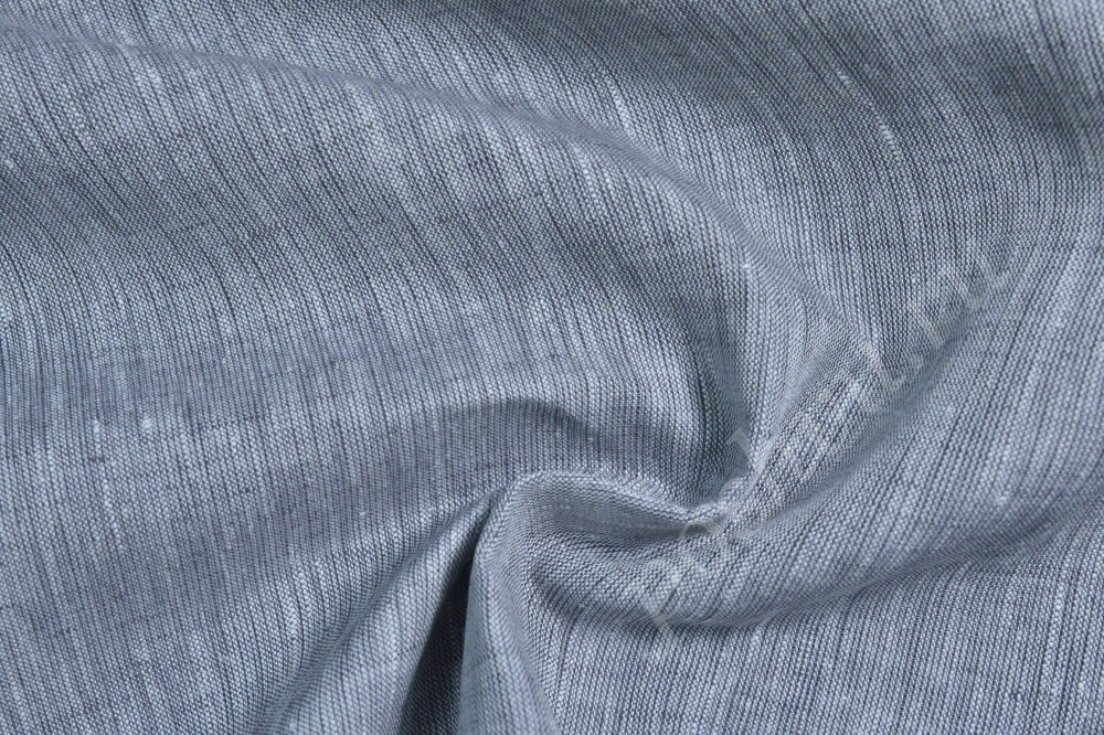 Льняная ткань для постельного белья в синем цвете
