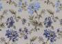 Жаккард INKA цветочный принт в бежево-голубых тонах