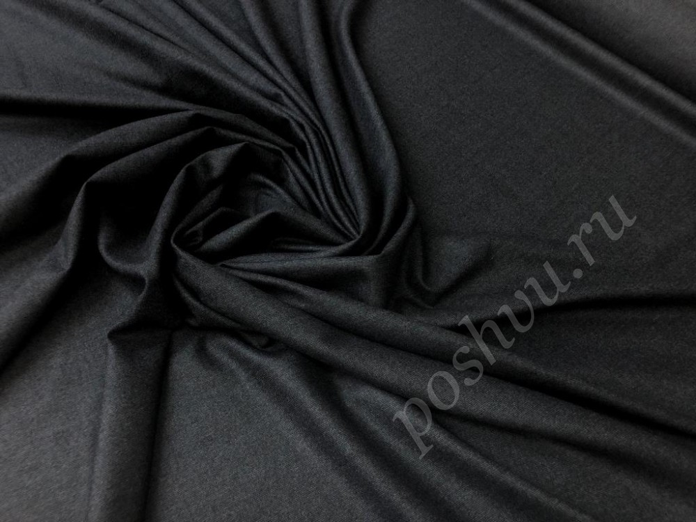 Фланелевая костюмная ткань темно-серого цвета