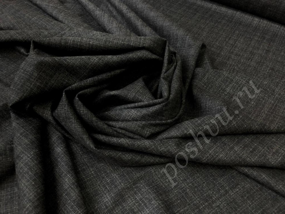 Фланелевая костюмная ткань темно-серого оттенка