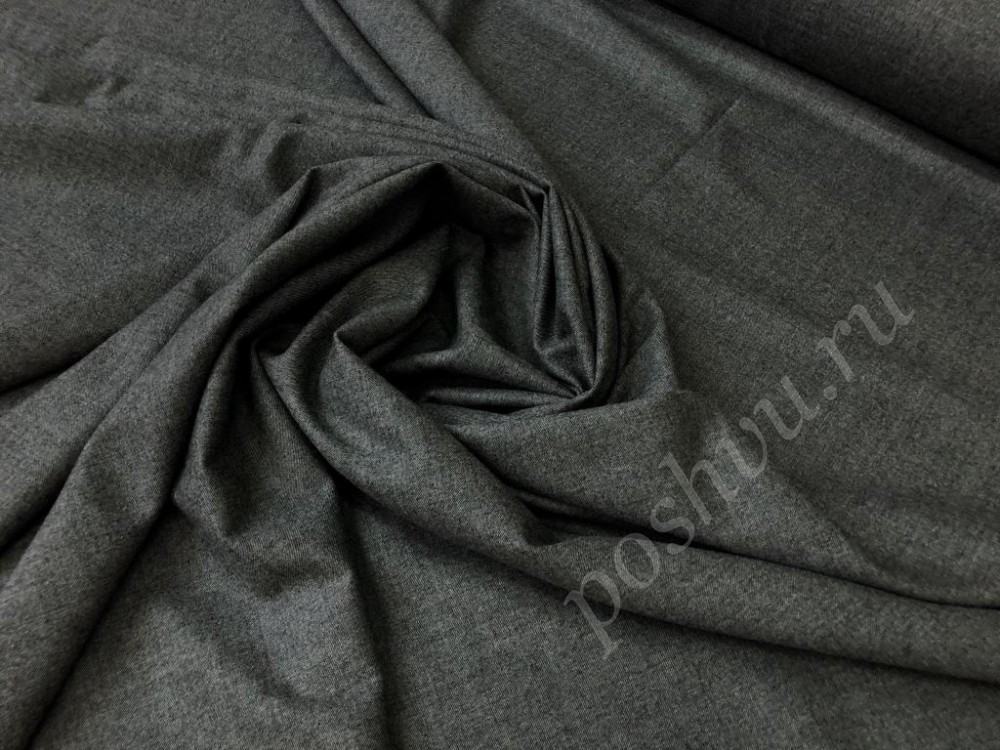 Фланелевая костюмная ткань серого оттенка