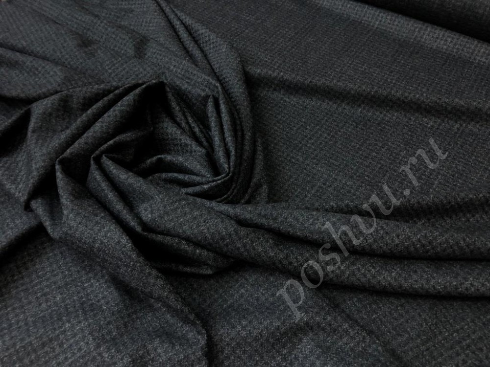 Фланелевая костюмная ткань серого оттенка