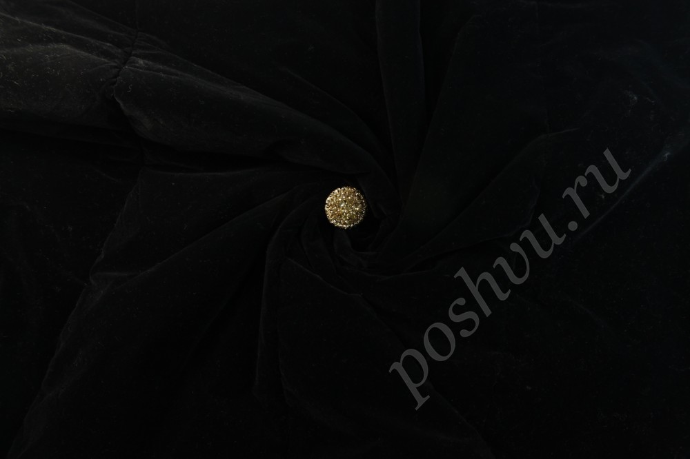 Курточная стеганая ткань Max Mara черного цвета