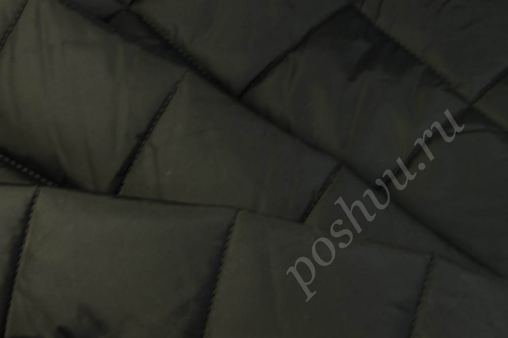 Курточная стеганая ткань Max Mara черного цвета