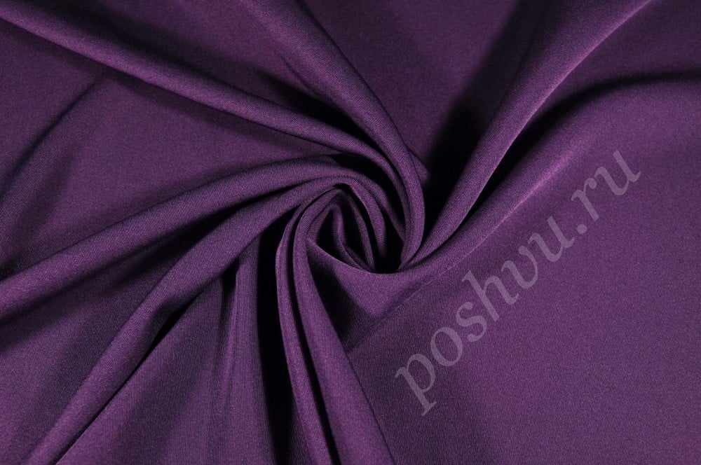 Костюмная ткань Анжелика фиолетового цвета