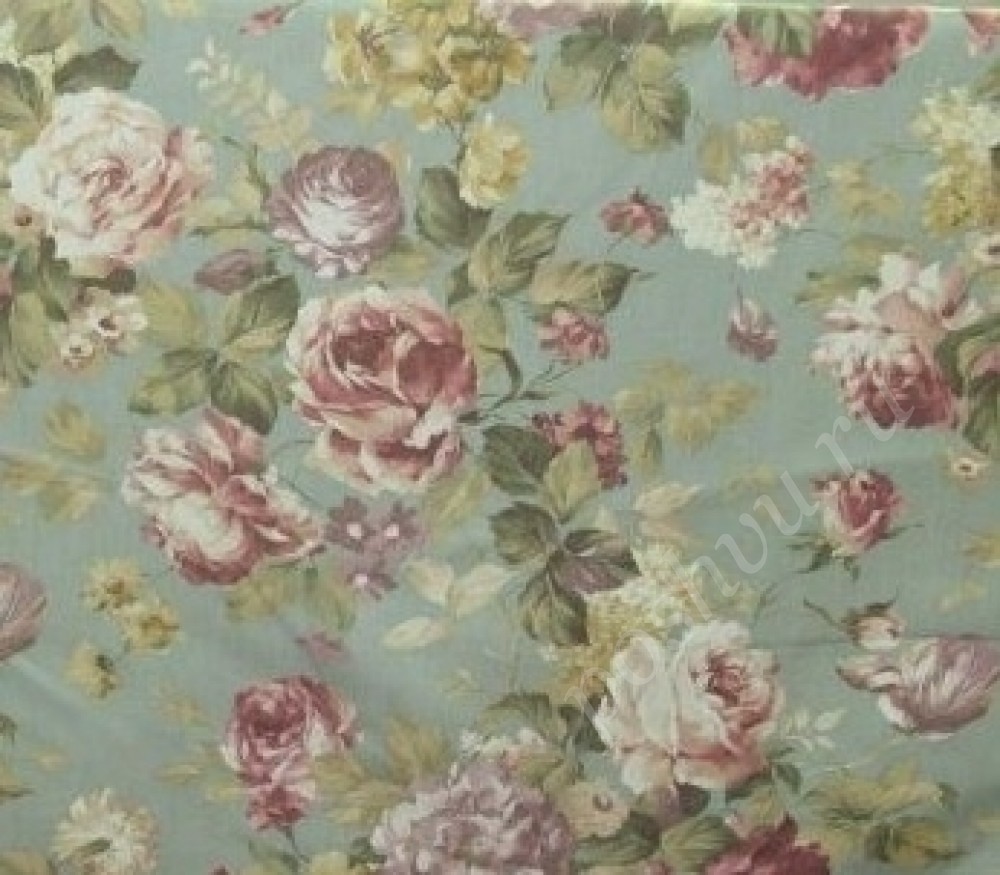 Портьерная ткань в цветы, цвет 11