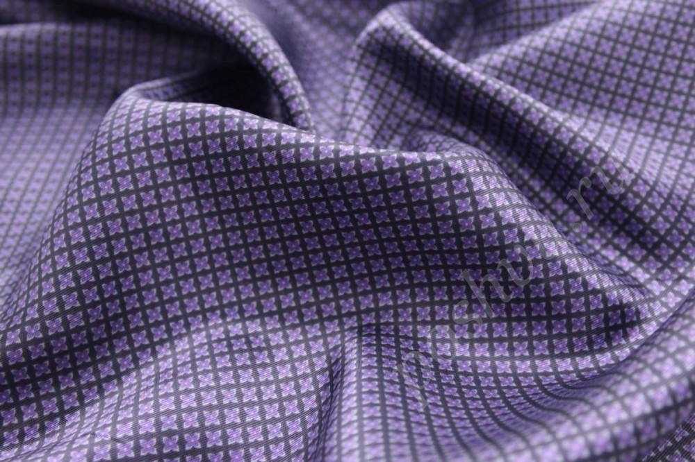 Подкладочная жаккардовая ткань фиолетового цвета