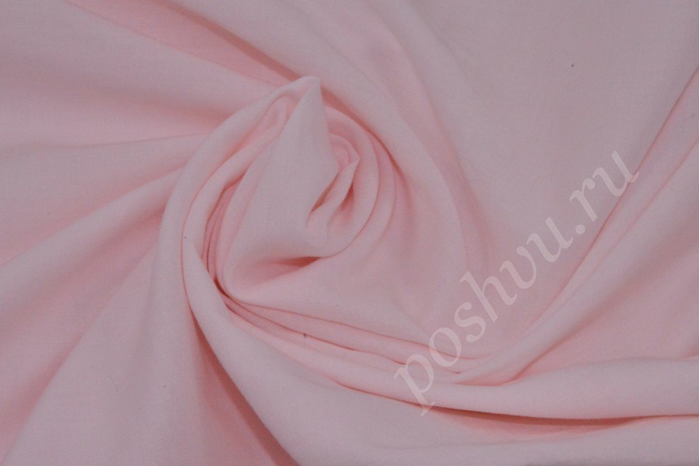 Натуральная хлопковая ткань нежно-розового оттенка