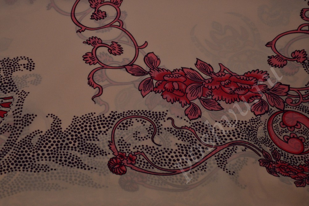 Оригинальная шёлковая ткань с ярким цветочным принтом от Versace (Версаче)