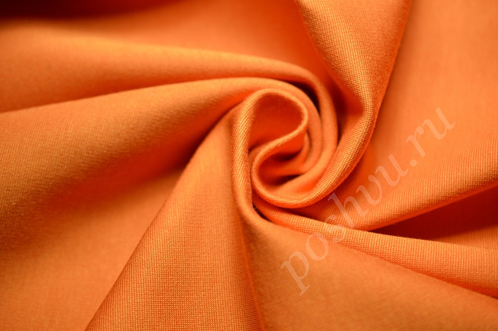 Ткань джерси насышенного оранжевого оттенка