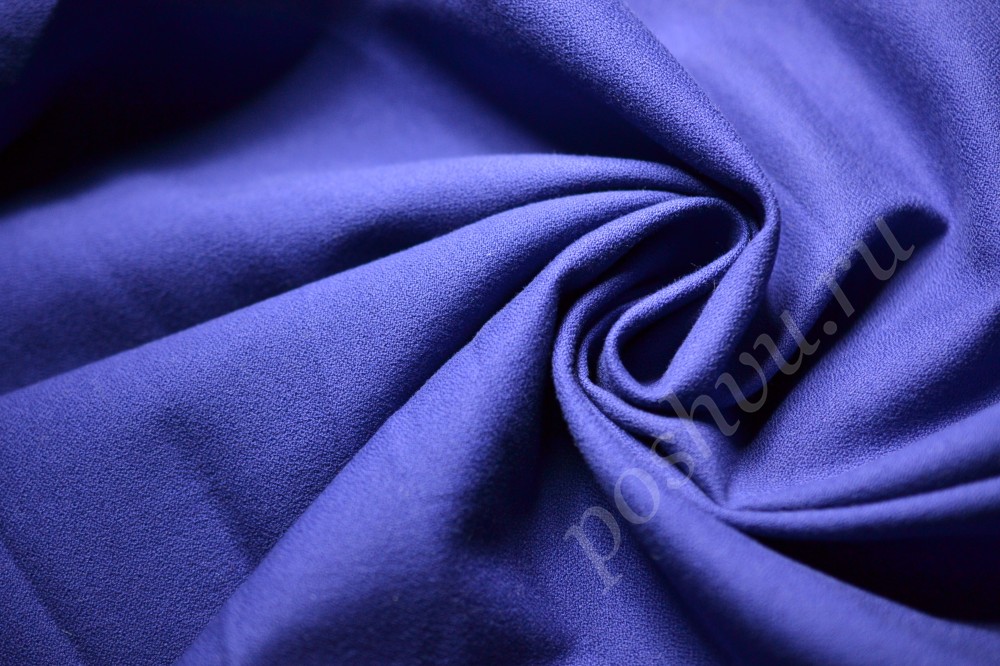 Ткань костюмная оттенка кобальт синий