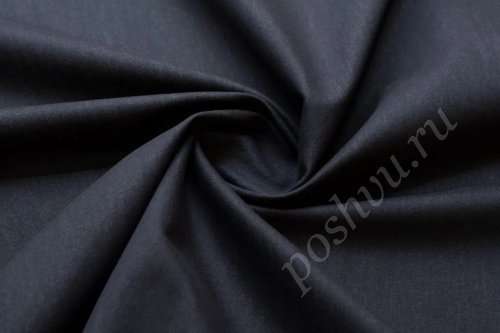 Джинсовая ткань матово-черного цвета