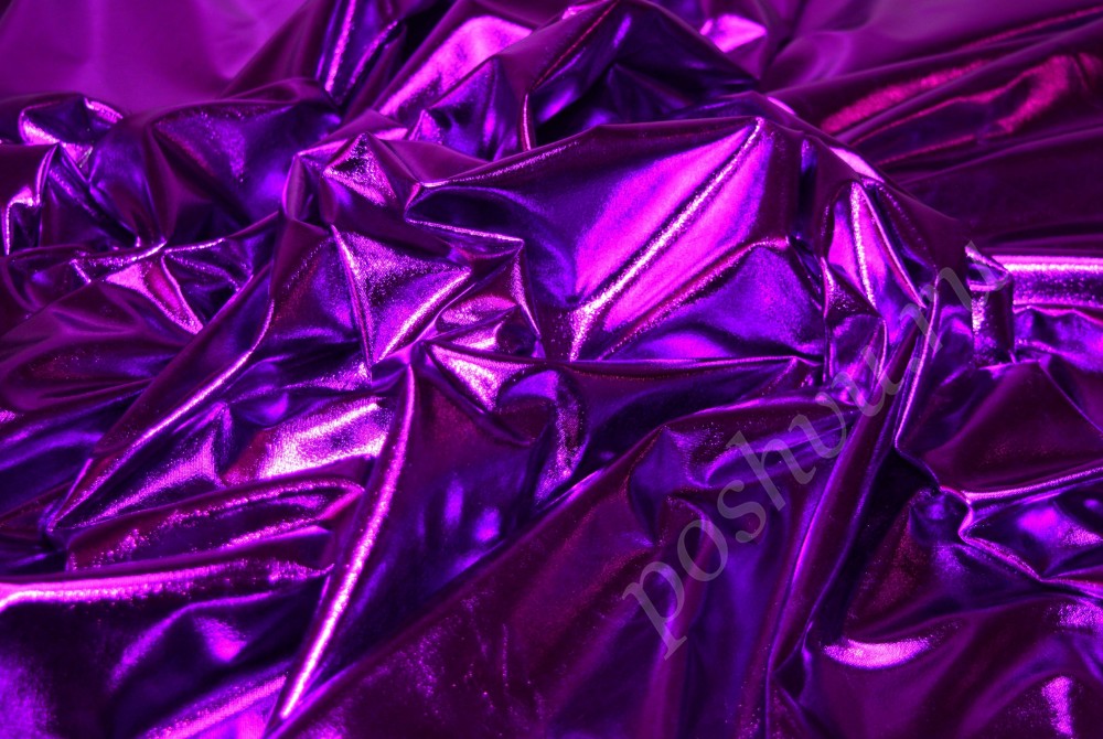 Парча-стрейч фиолетового цвета