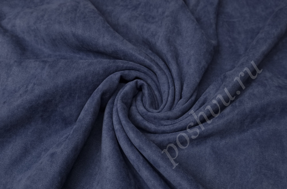 Портьерная ткань Канвас, цвет ярко-синий, 300 см