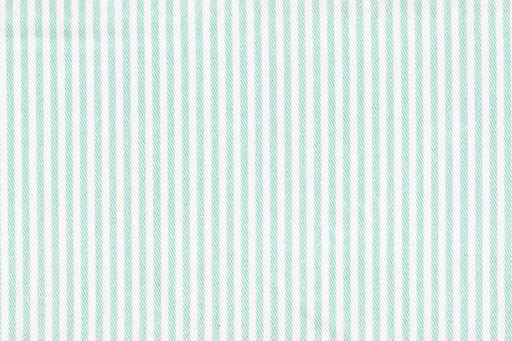 Ткань для штор саржа TWISTER TIFFANY бирюзовые, белые полосы шириной 0,5см