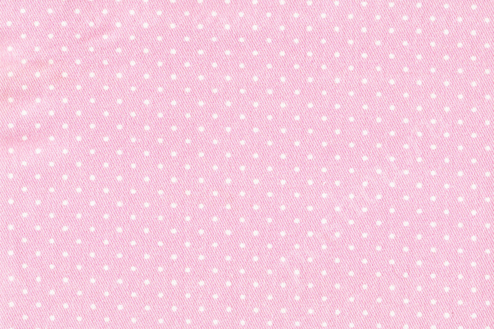 Ткань для штор саржа TWISTER TIFFANY мелкий белый горошек на темно-розовом фоне (раппорт1х1см)