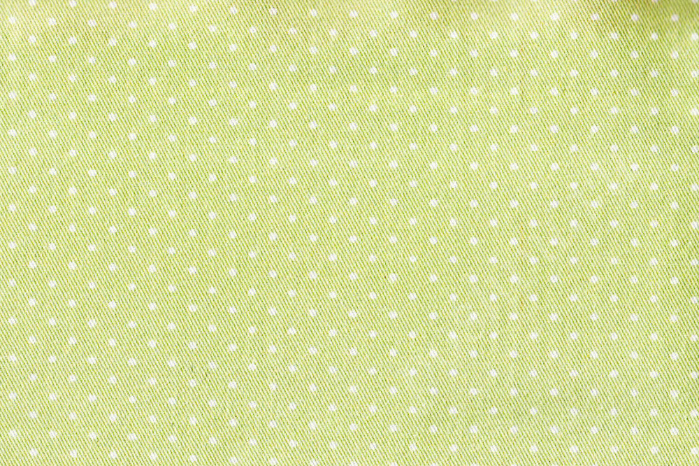 Ткань для штор саржа TWISTER TIFFANY мелкий белый горошек на зеленом фоне (раппорт1х1см)