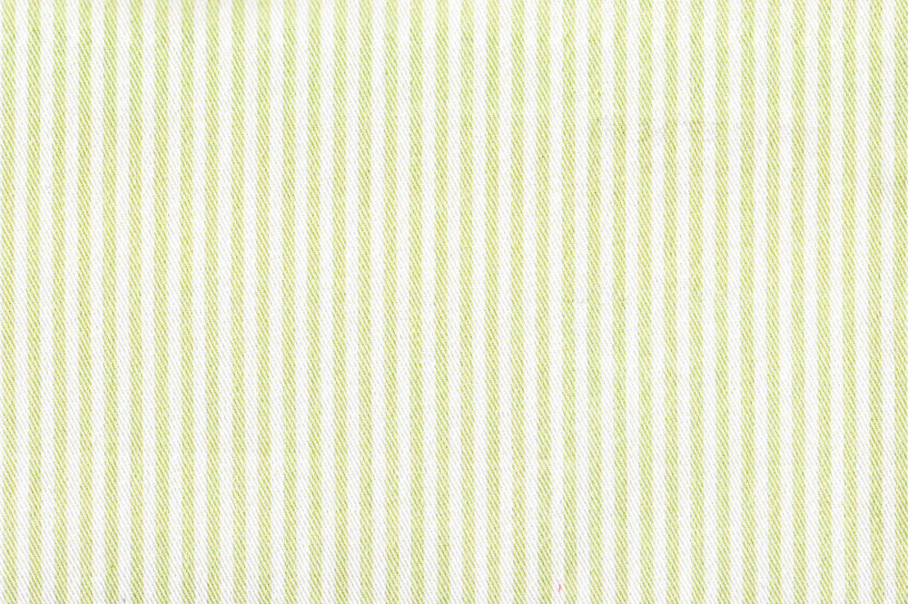 Ткань для штор саржа TWISTER TIFFANY зеленые, белые полосы шириной 0,5см
