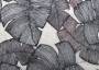Ткань для штор саржа TWISTER NOMAD графические листья в серых тонах (раппорт 46х51см)