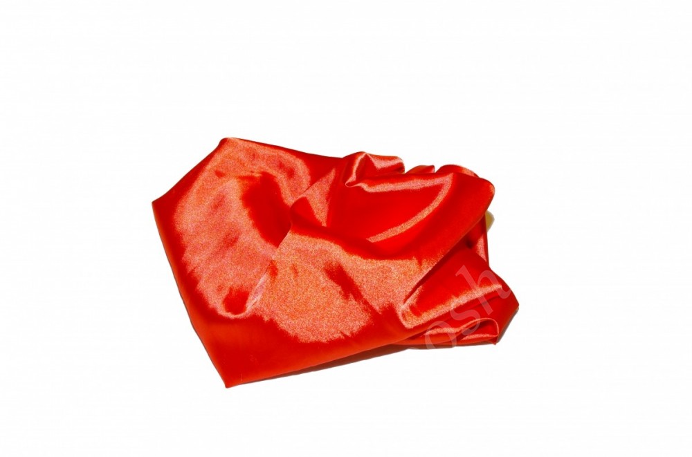 Ткань красный стрейч атлас со скидкой
