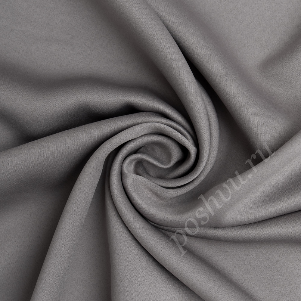 Портьерная ткань блэкаут BRUNO светло-серого цвета, выс.300см