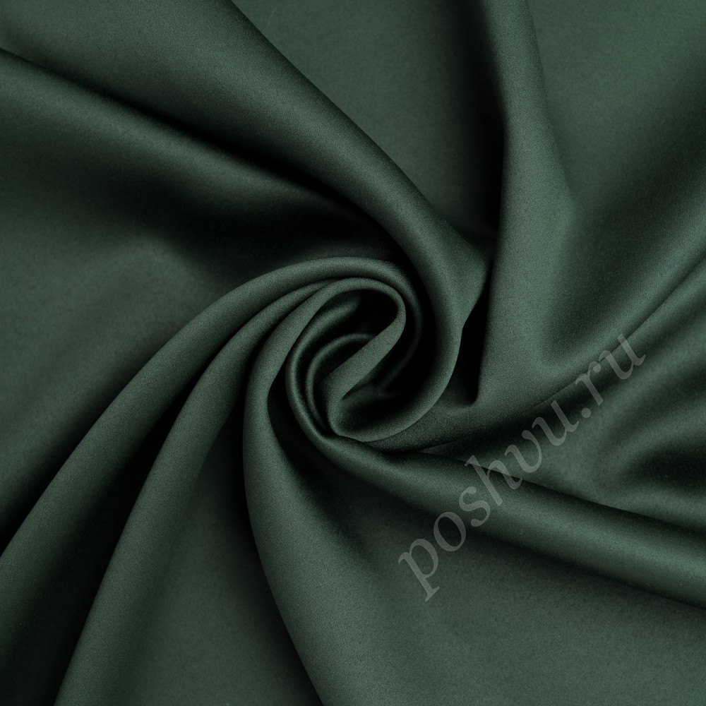 Портьерная ткань блэкаут BRUNO темно-зеленого цвета, выс.300см