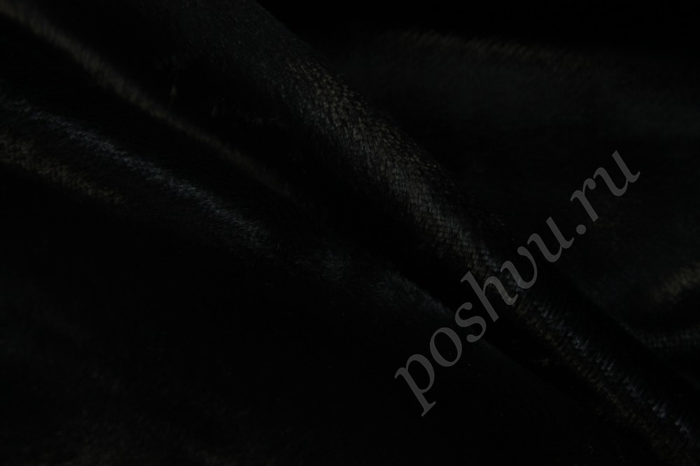 Ткань искусственный мех Fendi Черная кошка