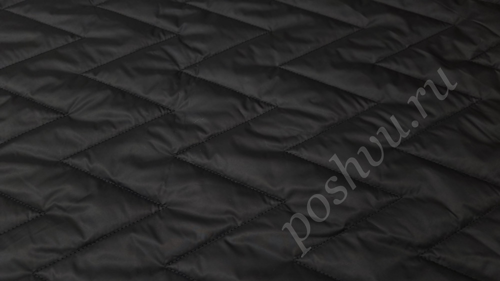 Стежка Зиг-Заг 10 см полоса, черного цвета, синтепон 150 гр