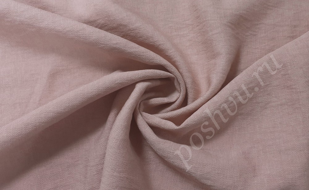 Вискоза крэш однотонная пыльно-розового цвета