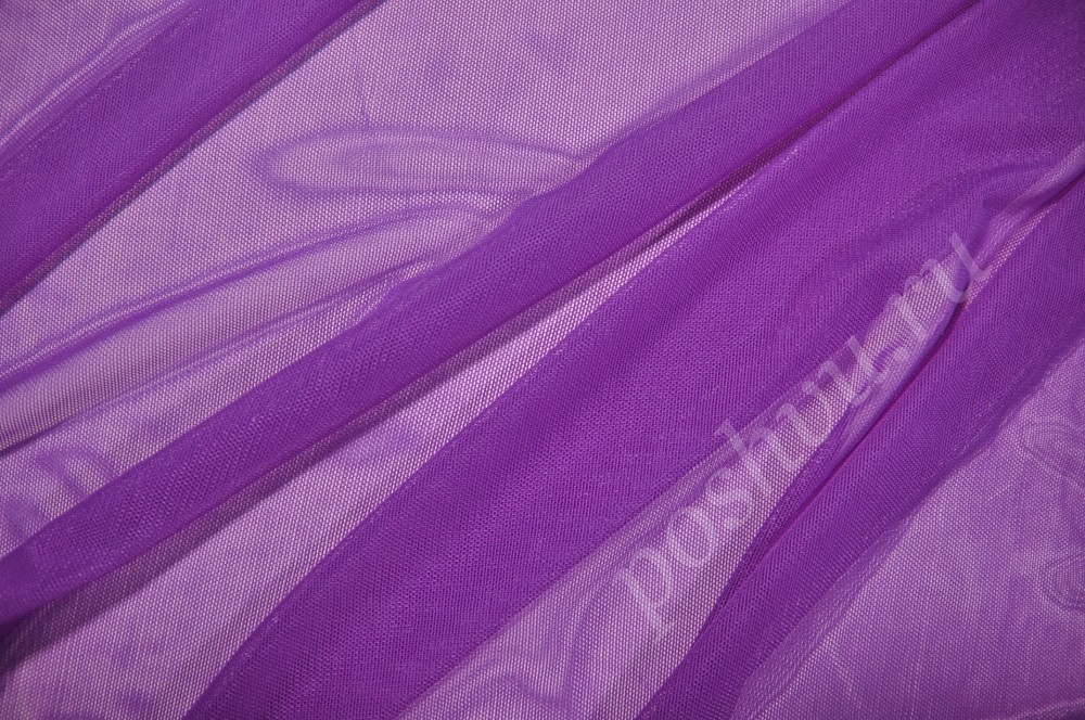 Сетка-стрейч трикотаж пурпурного цвета