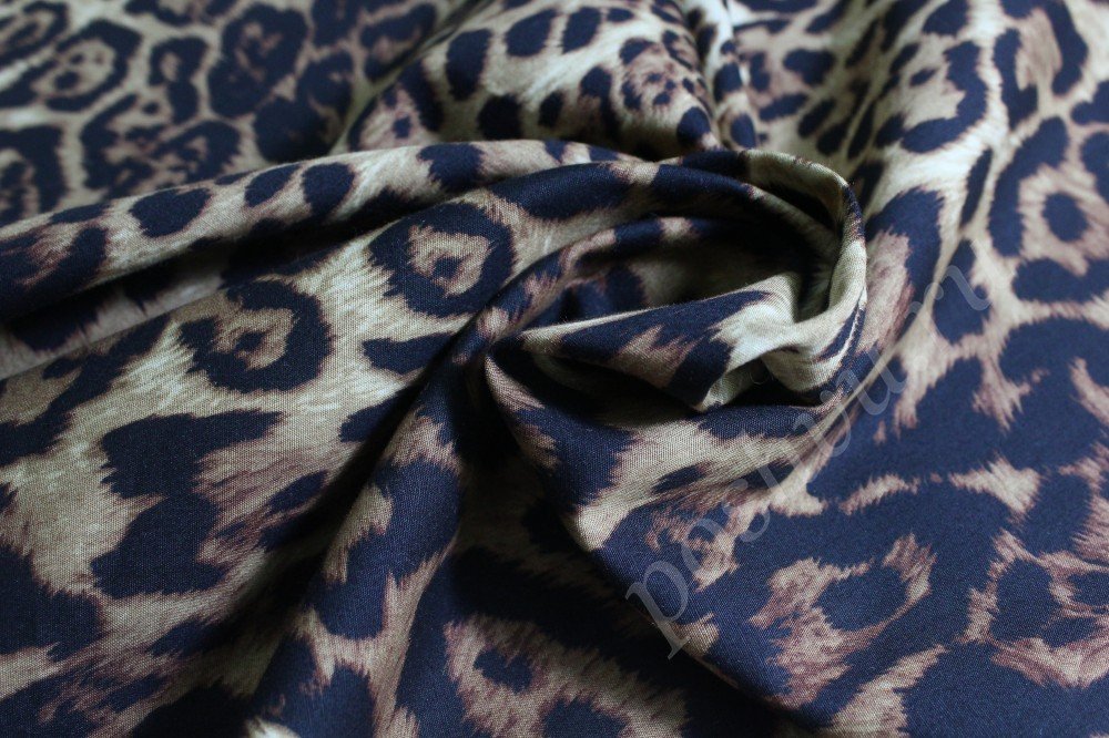 Ткань сорочечная в коричневые леопардовые пятна