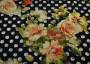 Шелковая ткань Dolce&Gabbana черного оттенка  в горох и  цветы