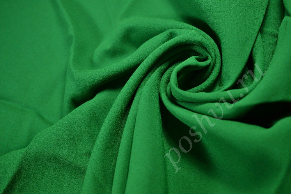 Ткань креп ярко-зеленого оттенка
