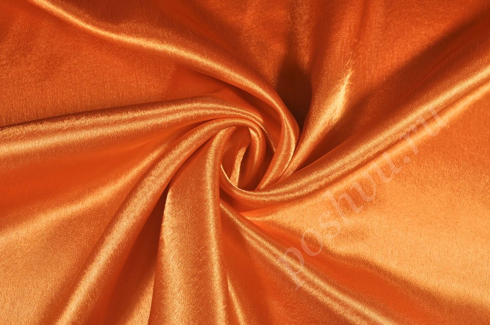 Креп-сатин оранжевого цвета