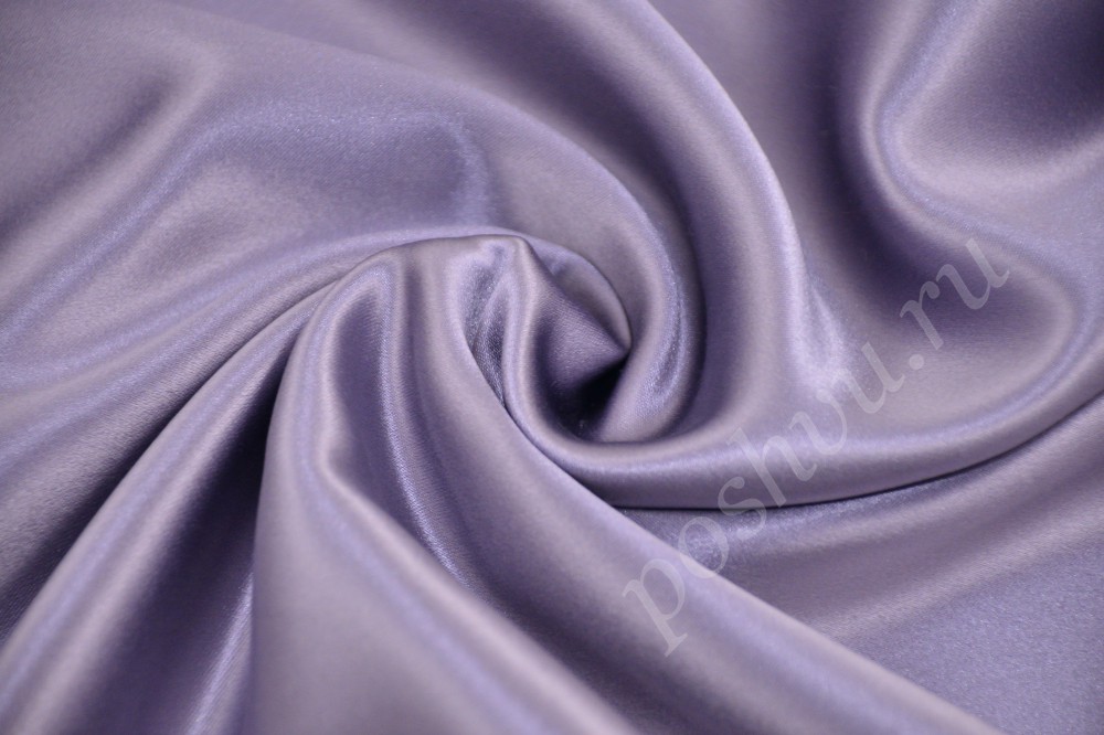 Ткань однотонный лиловый шёлковый материал итальянского производства