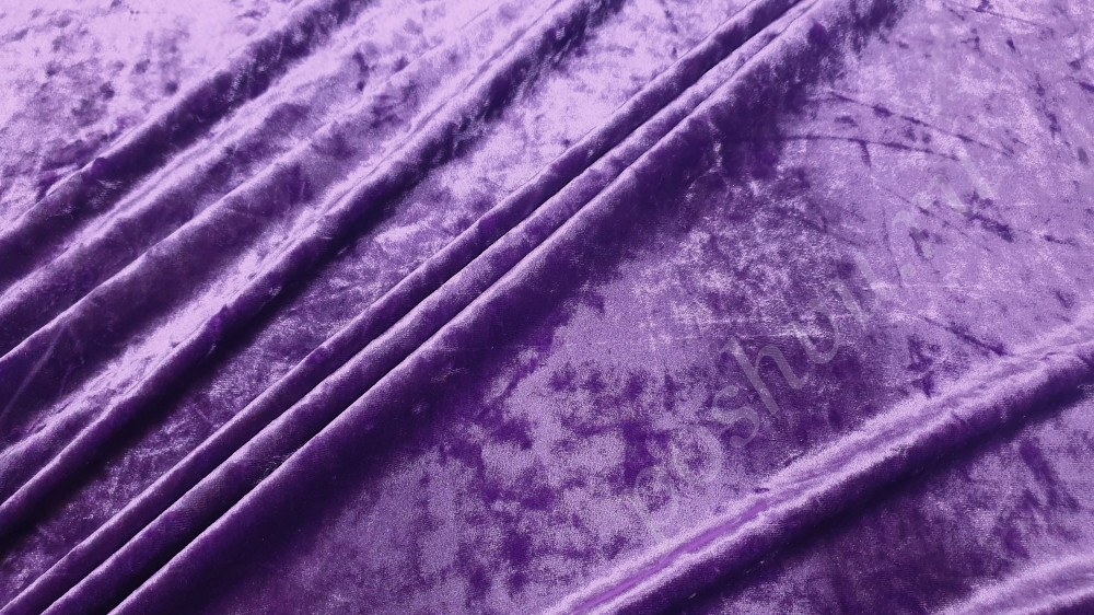 Бархат стрейч мраморный Фиолетовый