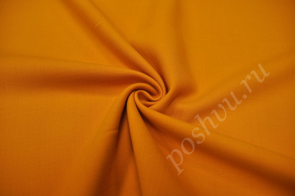 Костюмная шерстяная ткань Оранжевого цвета