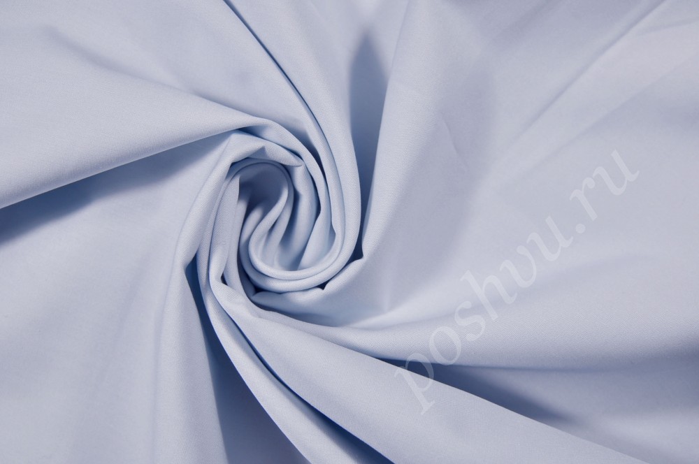 Сорочечная смесовая ткань ТИСИ голубого цвета