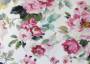 Ткань для штор саржа TWISTER CANTERBURY крупные цветы цвета фуксии в стиле акварель (раппорт 64х69см)