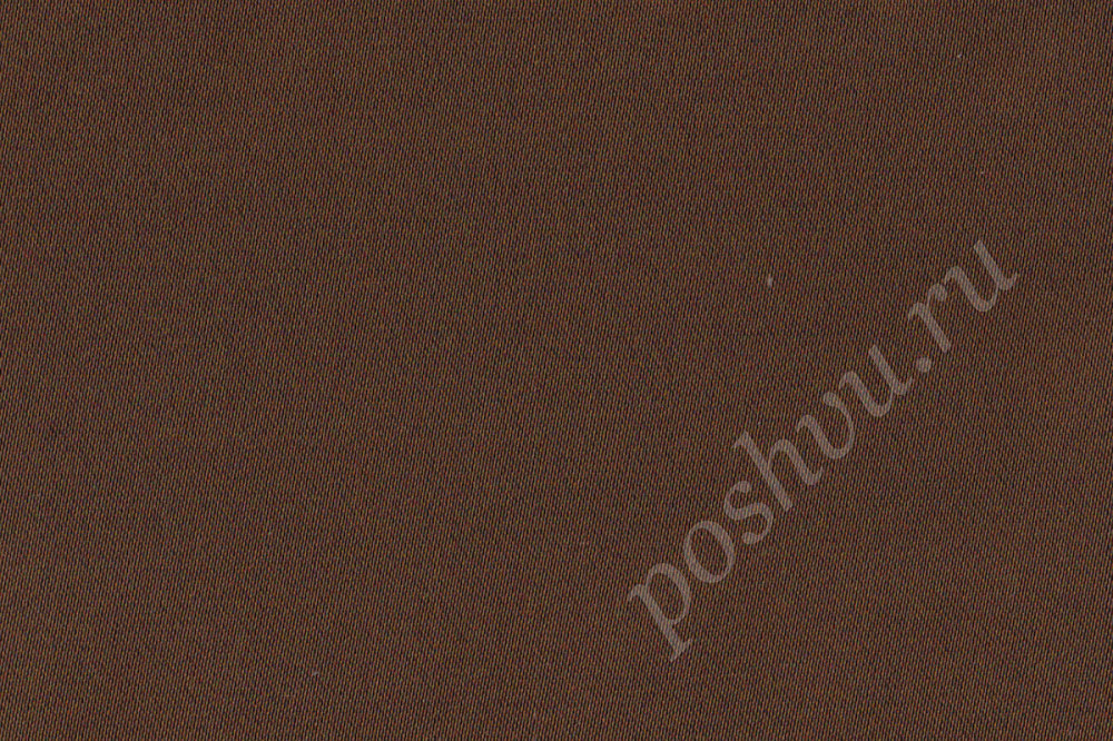 Портьерная ткань сатин атласный RASO SILVANA однотонная шоколадного цвета