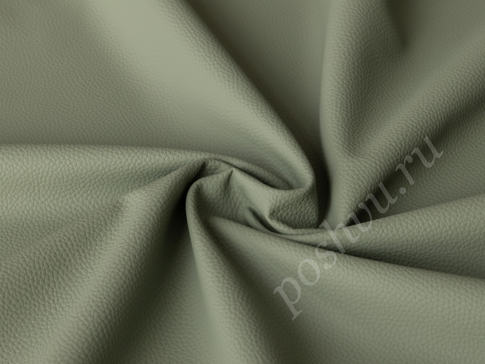 Мебельная ткань искусственная кожа DISCOVERY оливкового цвета 480г/м2